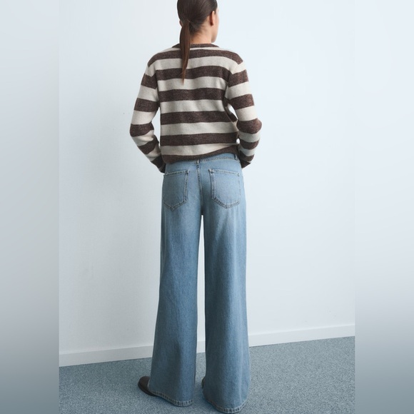 MANGO HIGH-WAISTED WIDE-LEG JEANS SIZE 6 - Picture 2 of 7